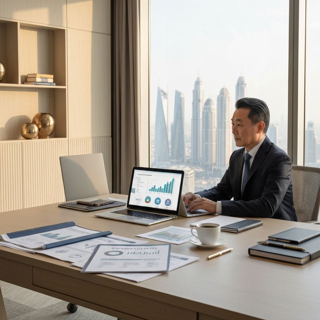 Strategic workspace with analytics